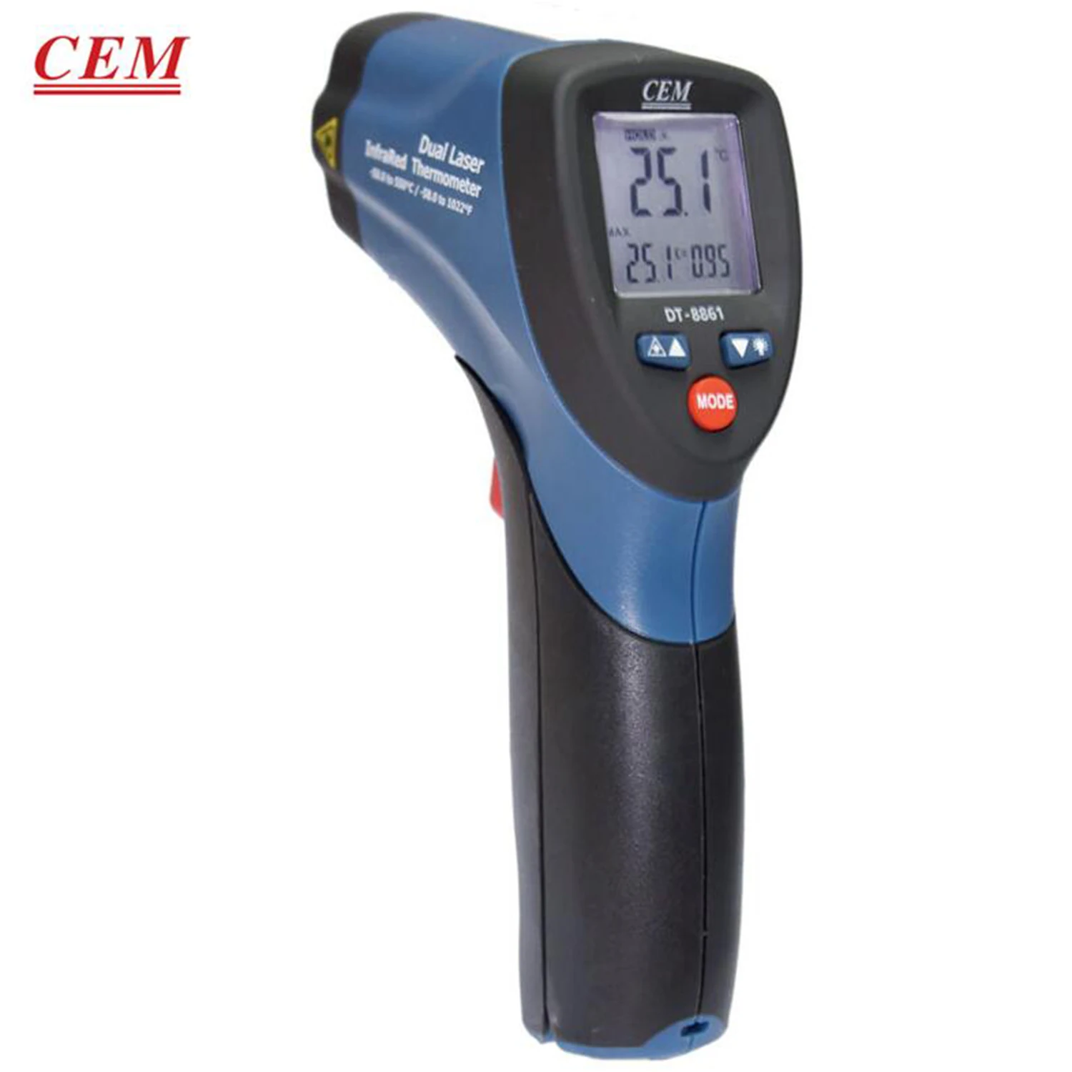 CEM DT-8861 Non-Contact Temperature Measuring Gun Infrared Temperature Instrument Laser Patch Electronic Automatic Design Fast.