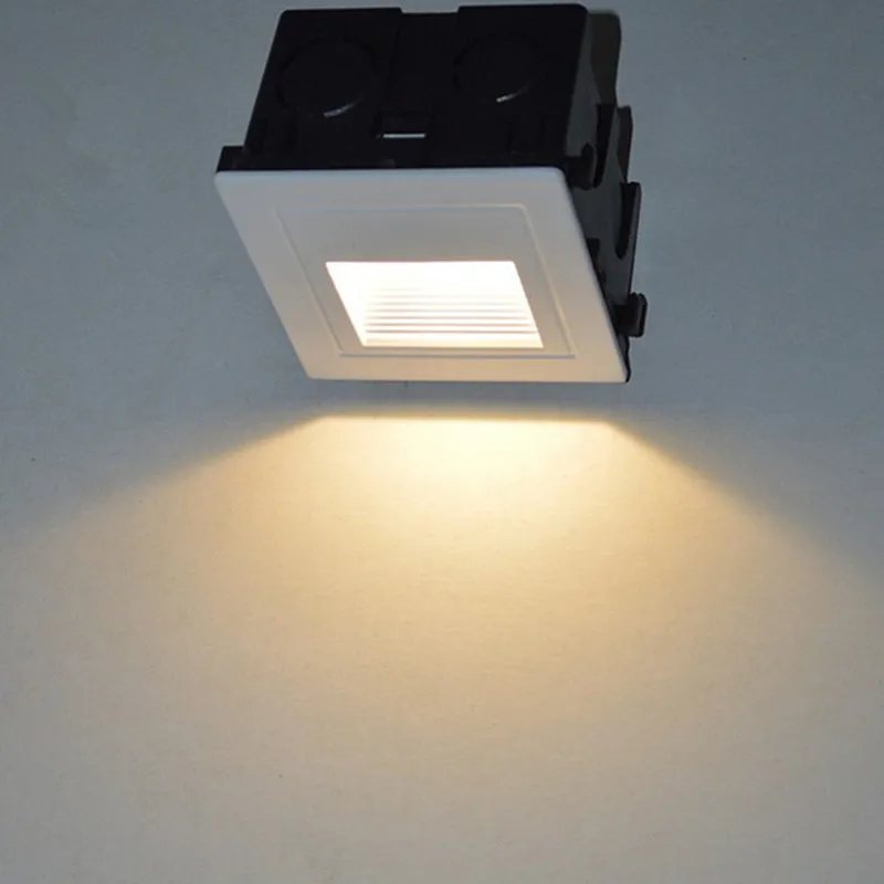 Square High Quality Aluminum Modern Brief LED Stair Light 3W Wall Mounted Spotlight Background Light Step Aisle Lamp 85-265V