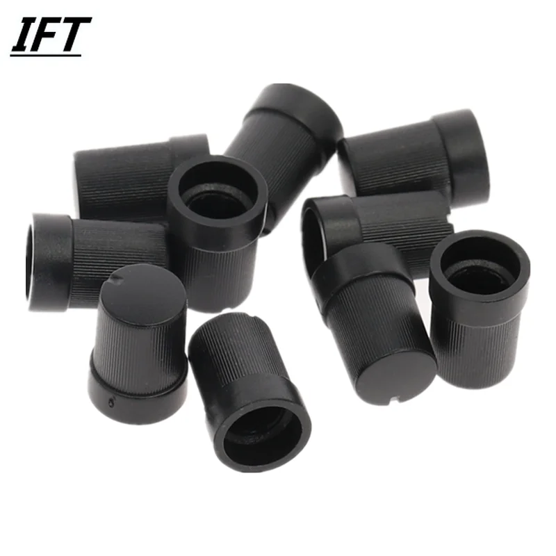 Capuchon de bouton de 6mm, trou rond de diamètre pour potentiomètre rotatif 10mm x 14mm, 50 pièces