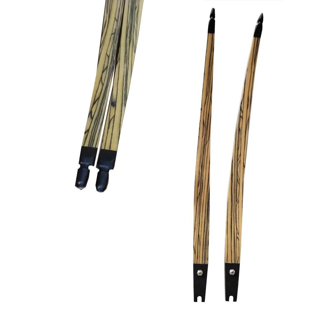 

2 Pcs Bow Limbs 30-60 Lbs Suit F162 Yellow Long Bow DIY Bow Accessory for Archery Hunting Shooting