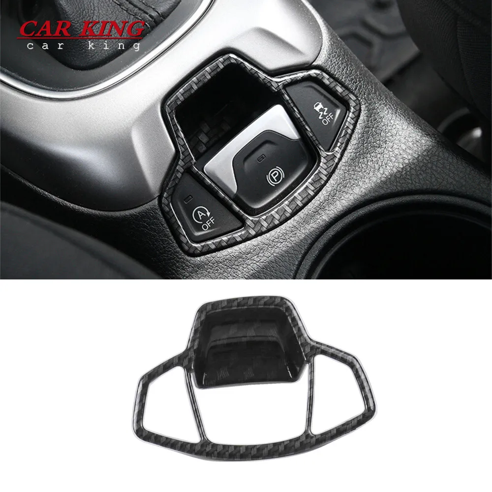 

For Jeep Compass Accessories 2017 2018 2019 2020 Electronic Auto Handbrake Hand Brake Button Sticker Panel Trim Decoration Cover