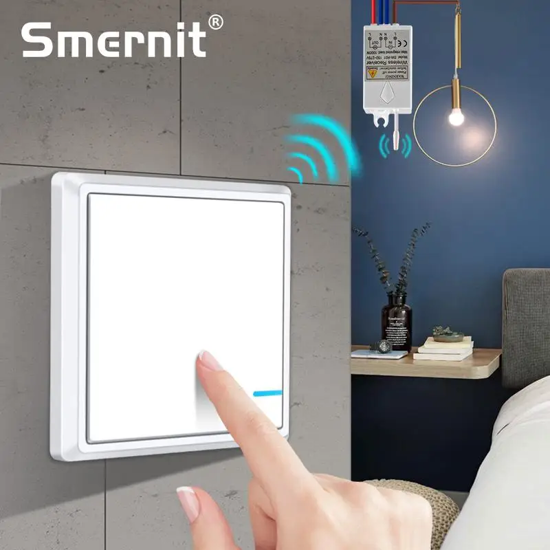 

Waterproof Wireless Light Switch Remote Control Light Switches - No Wiring Quick Create Remote Control Ceiling Lamps LED Bulbs