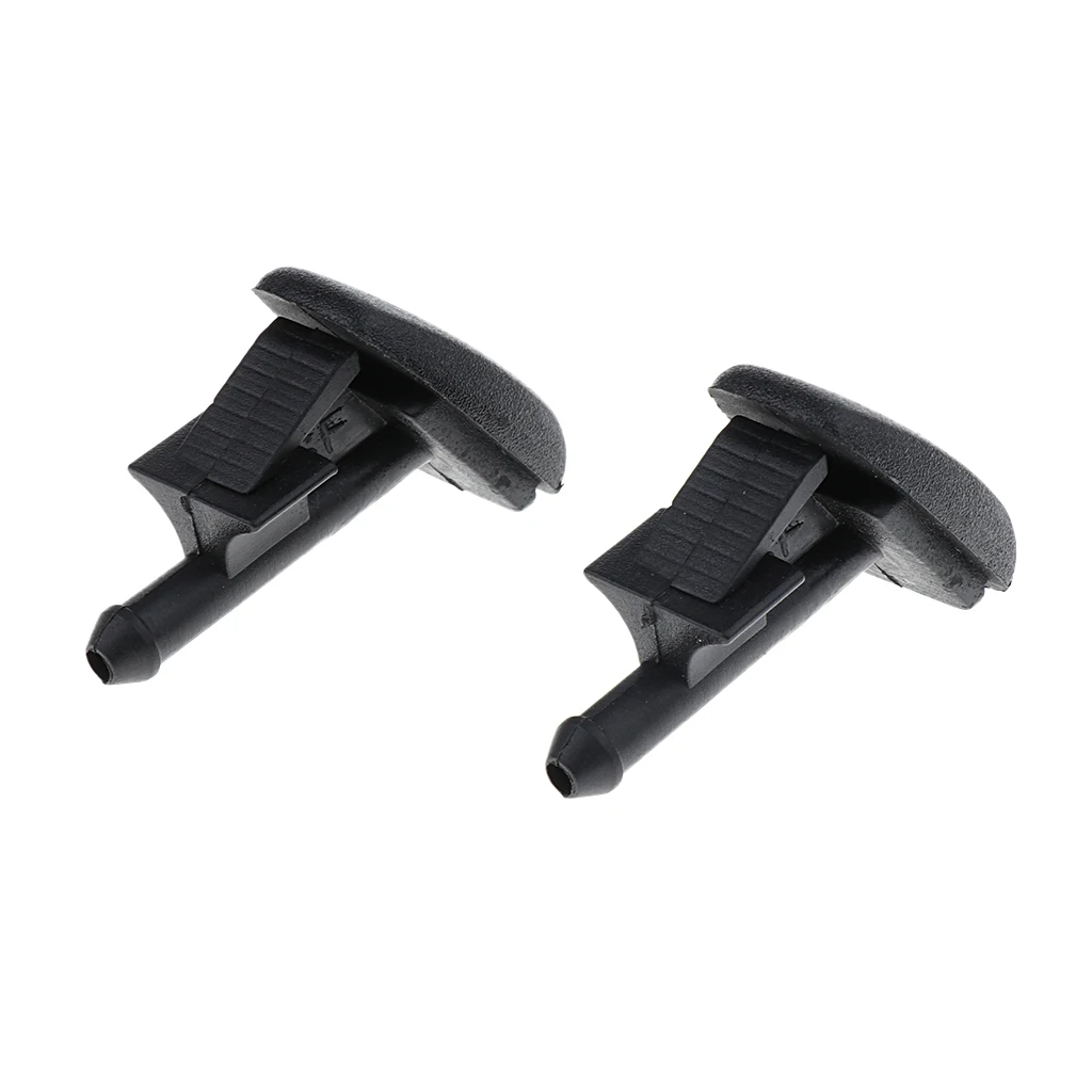 2x Black Windshield Wiper Water Jet Spray Washer Nozzle for BMW E90 E60 E46