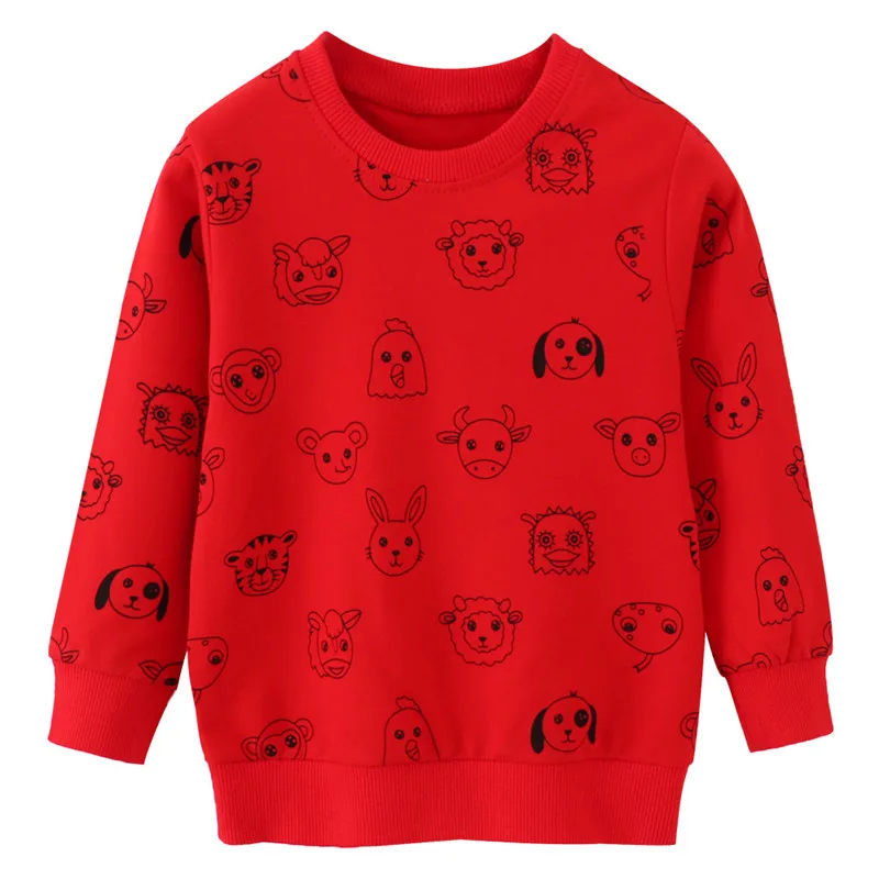 Jump mètres – sweat-Shirts à manches longues pour filles, imprimé pommes, vente chaude, vêtements pour enfants, chemises d\'automne, nouvelle