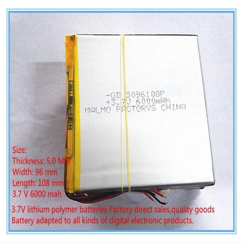 

Free shipping 3.7 V tablet battery 6000 mah large-capacity PDA PC MID 5096108