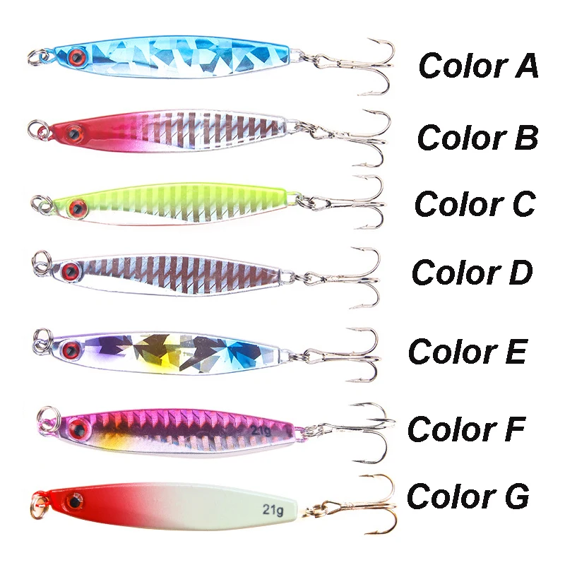 YUCONG 1PX Fishing Spoon Metal Lure 14g-21g Jig Fishing Lure Spoon Sinking Hard Bait Trolling Wobbler leurre duro cebo fisching