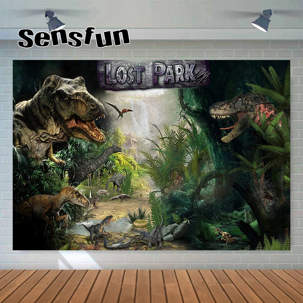 Sensfun Kỷ JuRa Thế Giới Nền Chụp Ảnh Phòng Thu Cho Sinh Nhật Bé Trai Tùy Chỉnh Hình Phông Nền Khủng Long Đồ Trang Trí