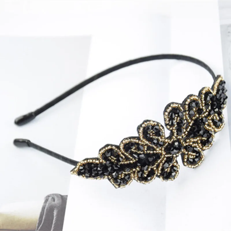 Retro Flower Leaf Headband Hair Band Headwear Trendy Classic Golden Leaves Goddess Bridal Hair Styling Accessories Wholesale