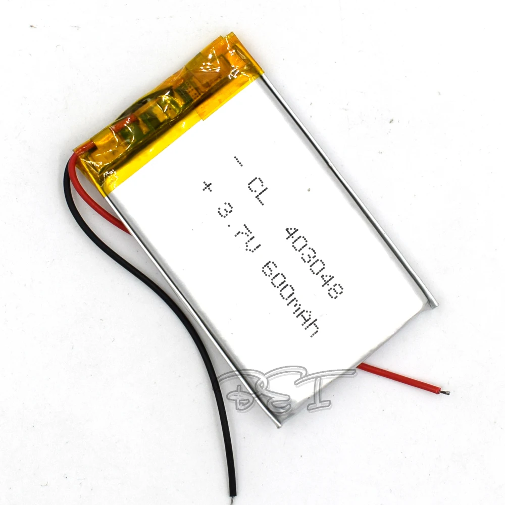 Bateria recarregável do lipo-íon do lítio de lipo do polímero de 5 pces 3.7v 403048 600mah para o conjunto digital da tabuleta psp mp5 leitor gps bluet