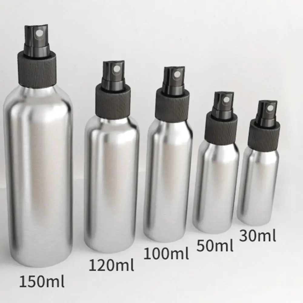 Mini Essential oil Bottle 30-150ml Aluminium Spray Atomiser Bottle Refillable Cosmetic Liquid Container