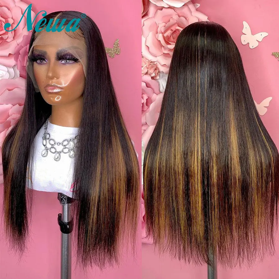 

Straight Lace Front Human Hair Wigs 13x6 Lace Front Wig Pre Plucked Bleached Knots Transparent Lace Frontal Wigs Colored Wigs