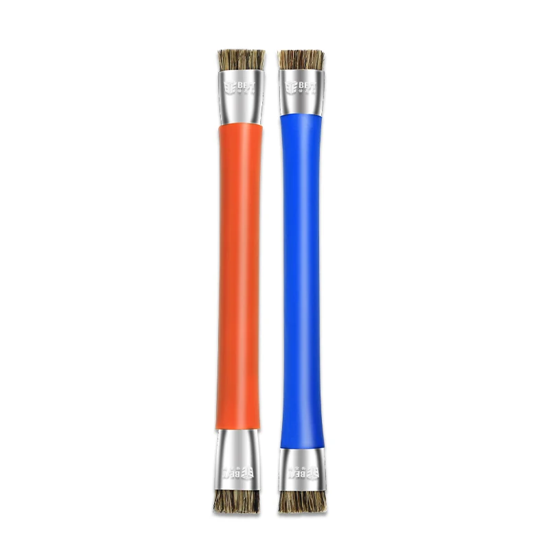 Anti-Statische Borstel Dubbele Hoofd Isolatie Harde Borstel Schoon Stof Reparatie Gereedschap Esd Veilig Kit Voor Mobiele Telefoon Moederbord pcb Bga