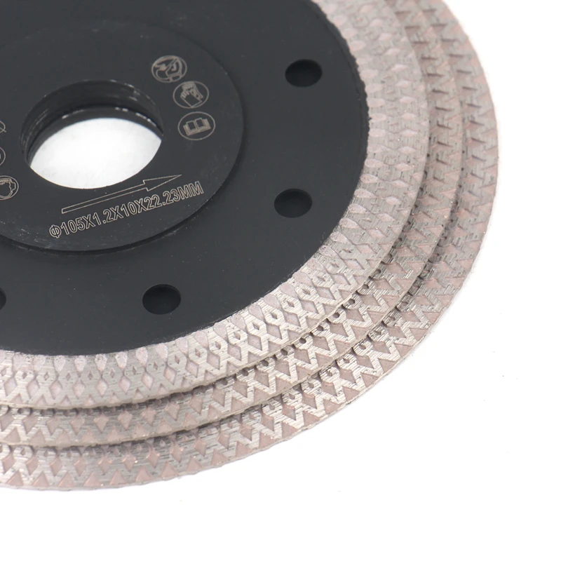 Heda lâmina de serra de diamante sinterizada quente, ferramenta de corte com abertura de 22.23mm 105-300mm para azulejo de mármore cerâmica, pedra