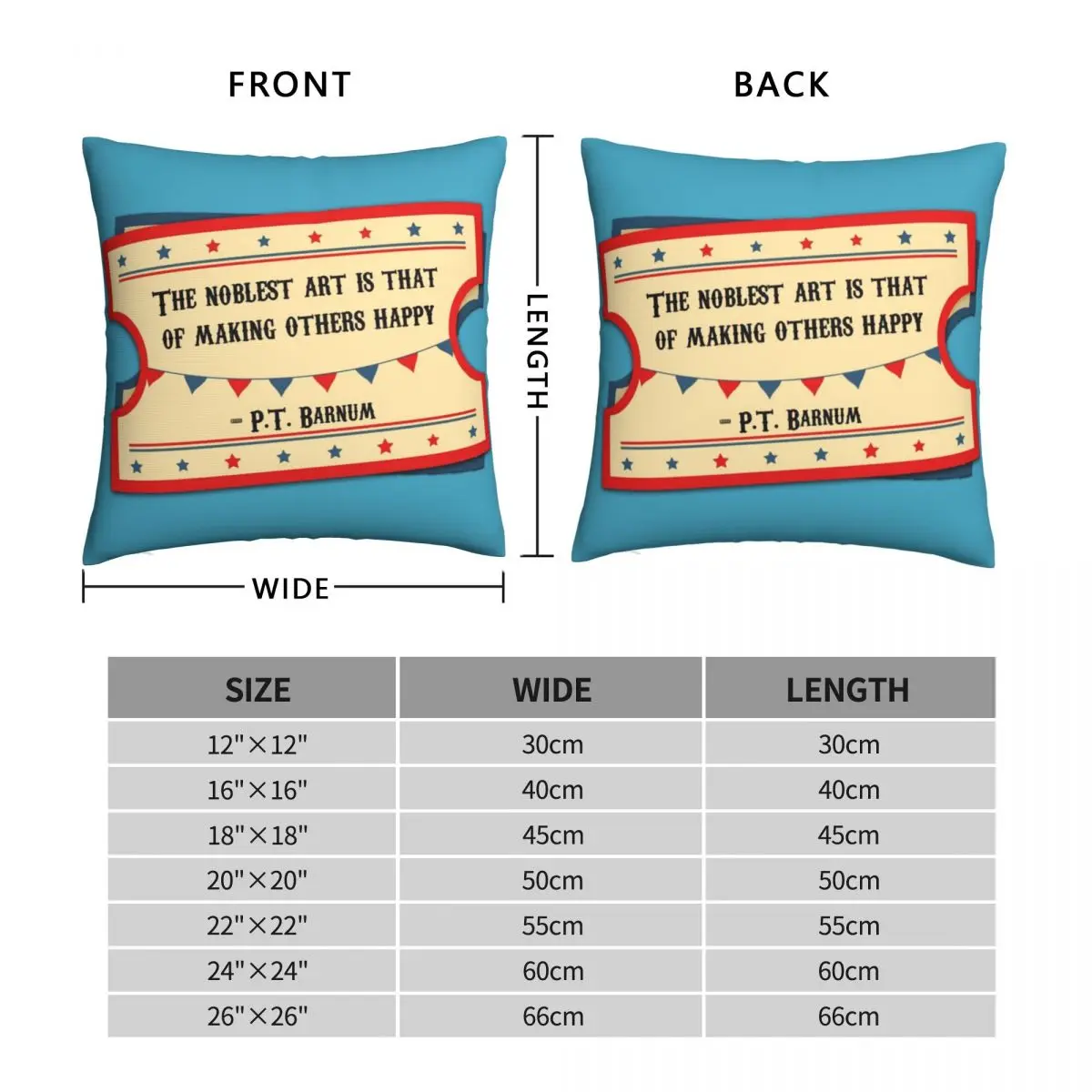 P.T. Barnum The Greatest Showman Square Pillowcase Polyester Linen Velvet Printed Zip Decor Throw Pillow Case Sofa Cushion Case