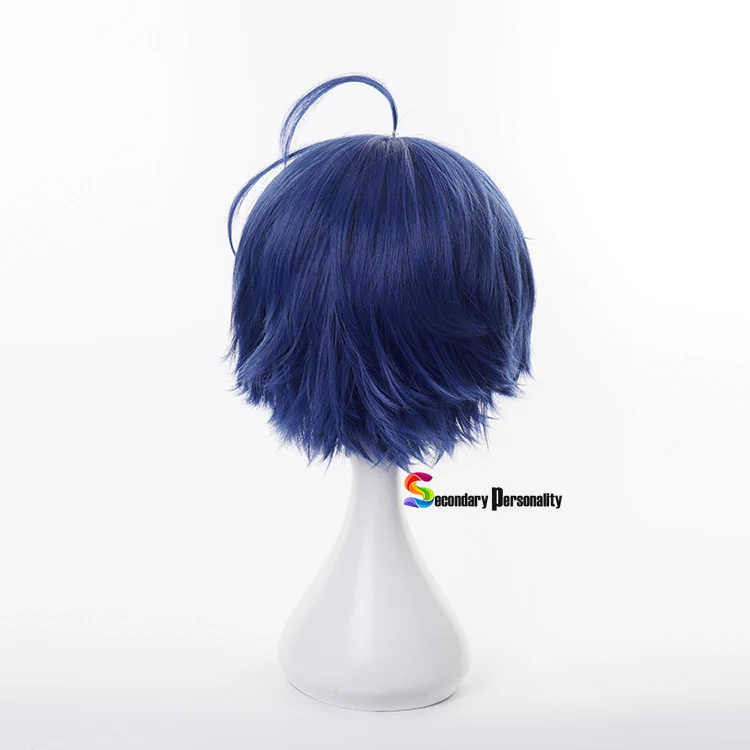 Wonder Ei Prioriteit Ohto Ai Cosplay Pruik Blauw Kort Haar Pruik Vrouw Meisje Bobo Krullend Hoofddeksels Halloween Party Kostuum Props