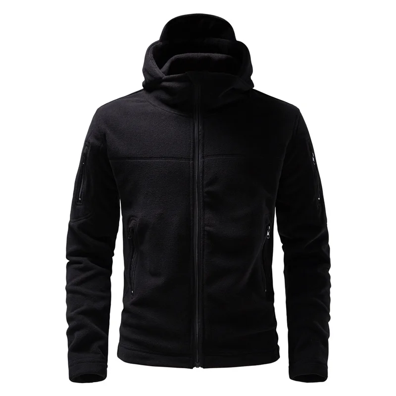 Spring and Autumn New Men\'s Pure Color Windproof Jacket Fashion Hooded Casual Jacket Outdoor Mountaineering Wear