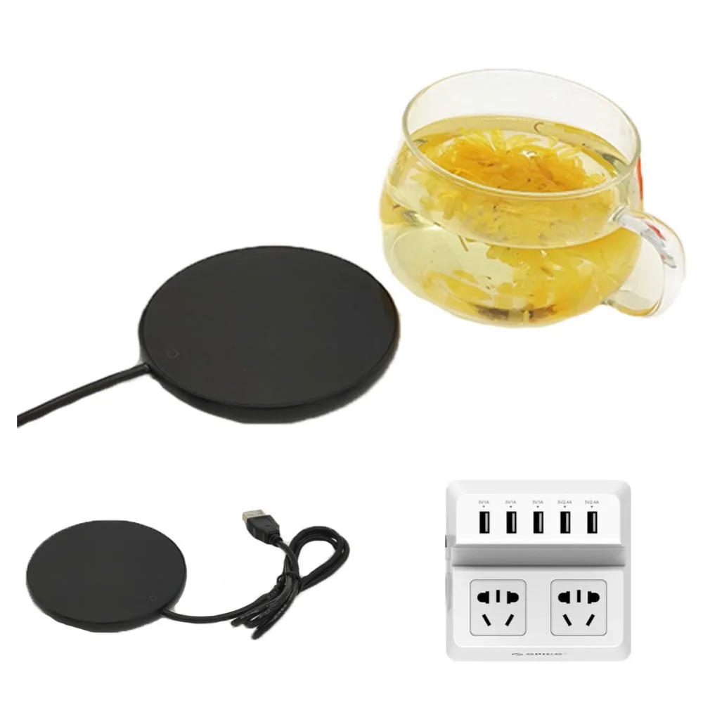 Heißer USB Elektrische Powered Tasse Wärmer Heizung Pad Heißer Platte Kaffee Tee Milch Becher Stecker Weiß Haushalt Büro Desktop Liefert – Detail 8