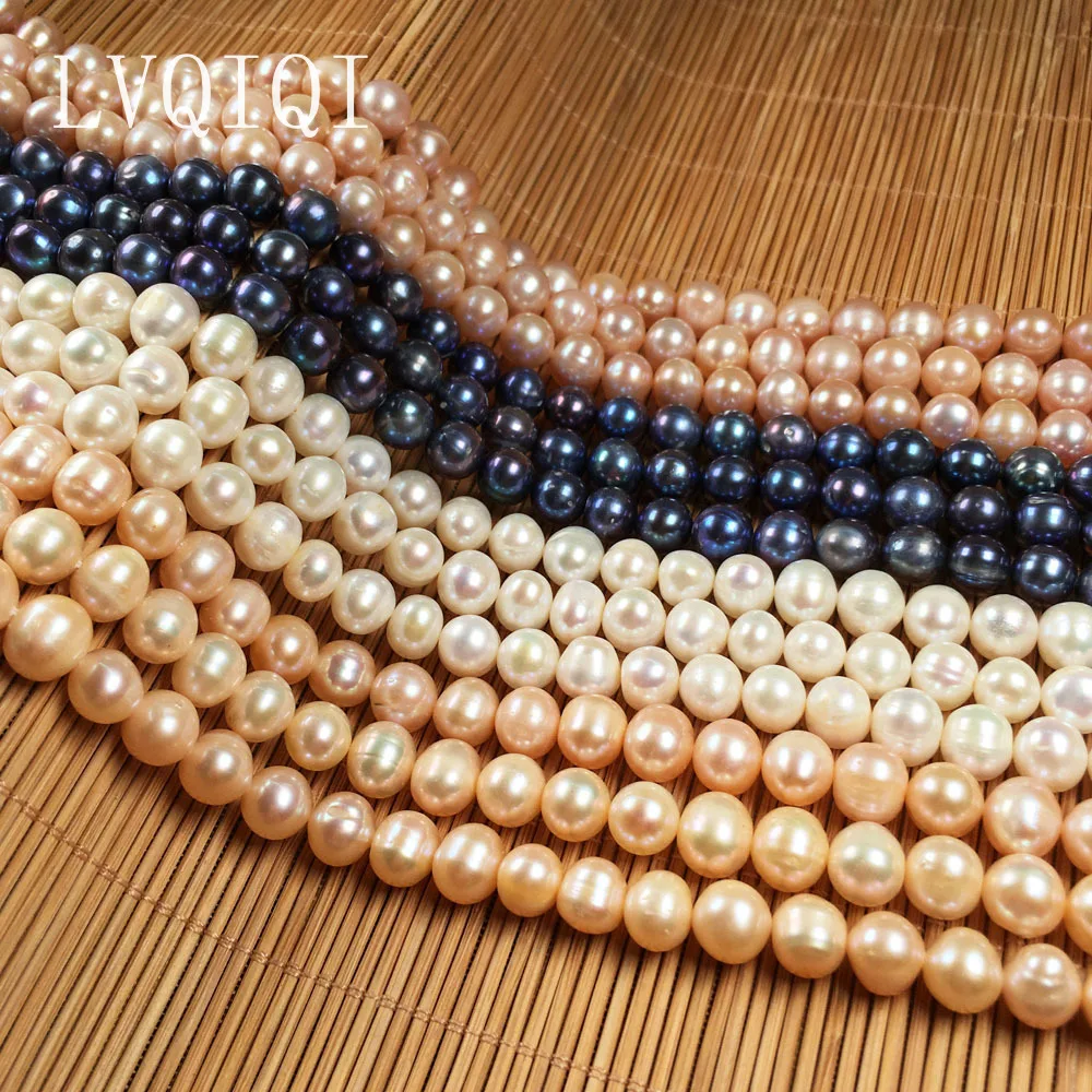 Real Natural Freshwater Pearl Beads Round Spacer Punch Exquisite Loose Bead For Jewelry Making DIY Necklace Bracelet Accessories