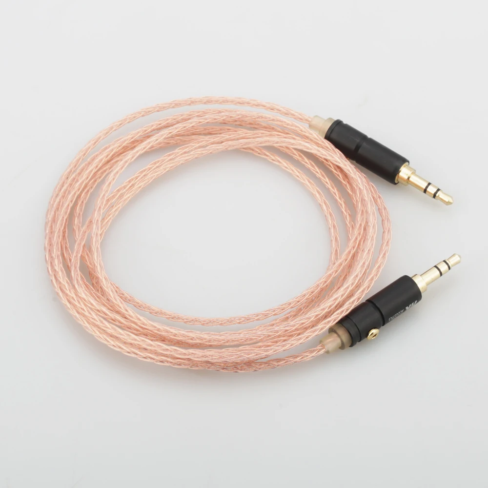 ヘッドフォン/イヤフォン Litz Wire Headphone Cable CASCADE Audiocrast 8 Cores Litz braid 3.5mm to 3.5mm Stereo Male Upgrade