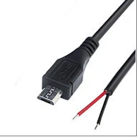 

100pcs 1M/3.3ft Micro USB Male Plug Cable 2 wires Power Pigtail Cable Cord DIY Item No.: 4-0409