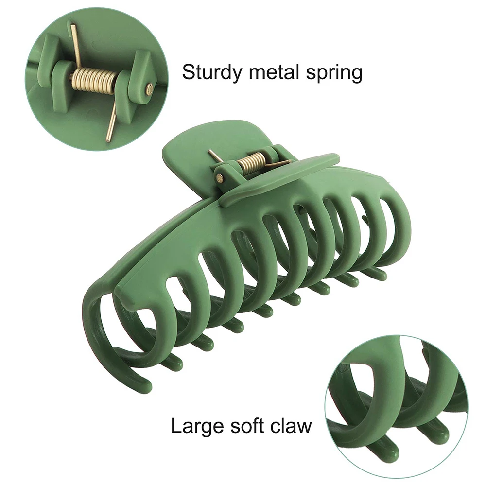 4 pcs sólido grandes garras de cabelo elegante fosco acrílico grampos de cabelo grampos de cabelo barrette headwear para meninas acessórios de cabelo