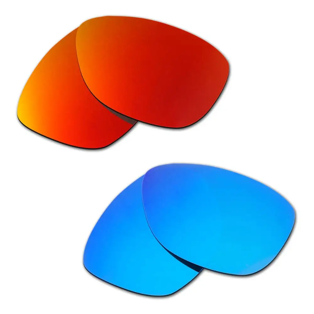 HKUCO For Jupiter Sunglasses Replacement Polarized Lenses 2 Pairs Red&Blue