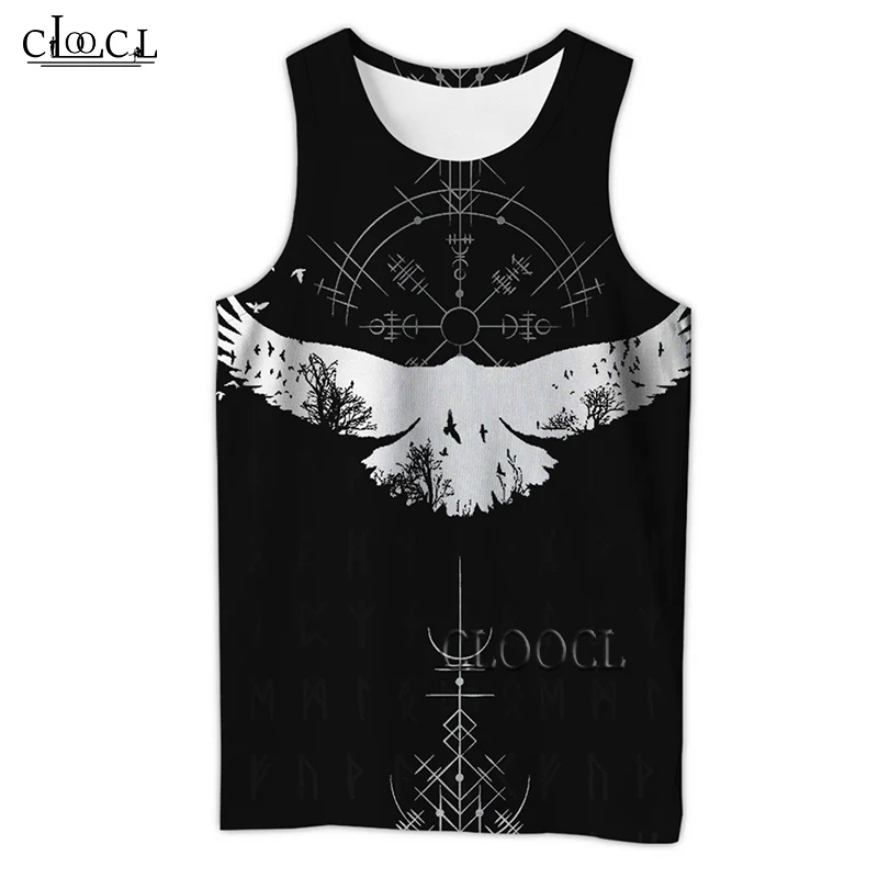 MSIEESO Pattern Symbol Tattoo Raven 3D Printed Men Shirt Vest Harajuku Fashion Summer Streetwear Unisex Tank Tops Drop Shipping