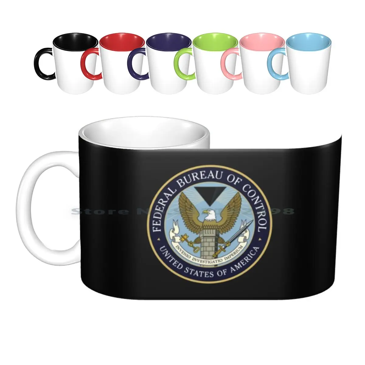 Control?-Federal Bureau Of Control ( Logo ) [ Colored ] Ceramic Mugs Coffee Cups Milk Tea Mug Control Federal Bureau Of Control