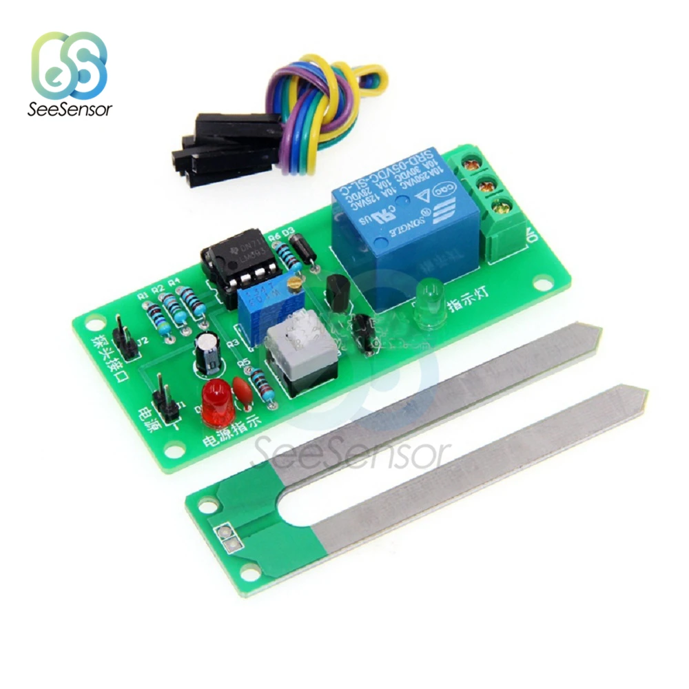 DC 5V Soil Moisture Sensor Relay Control Module Humidity Controller Irrigation System Automatic Watering Starting Switch DIY Kit