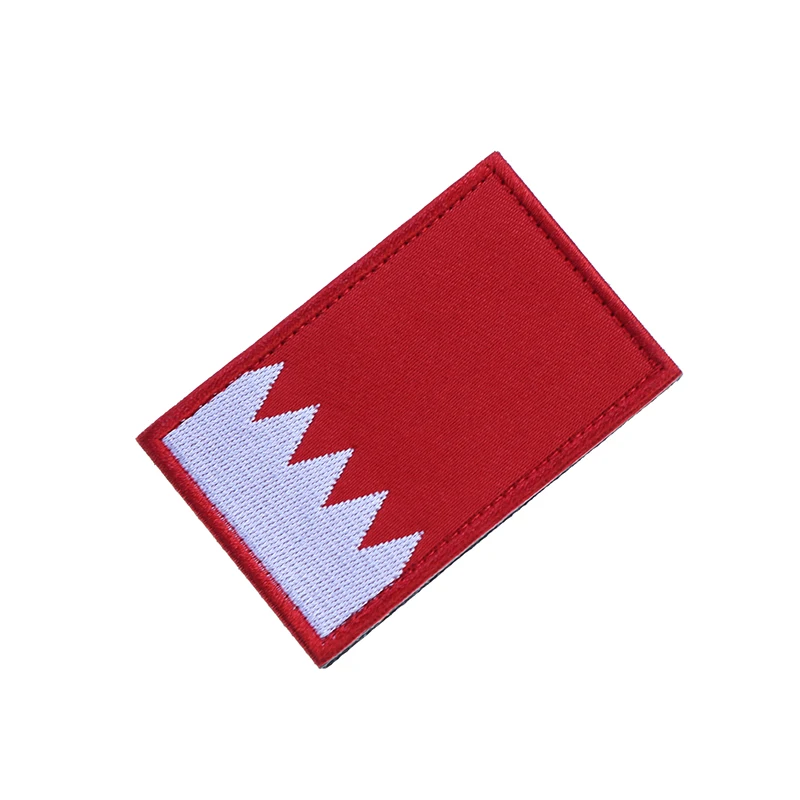 3D Embroidery Badge Bahrain Flag Patching Patches on Striped Clothes Backpack Hat DIY Decorative Sticker App