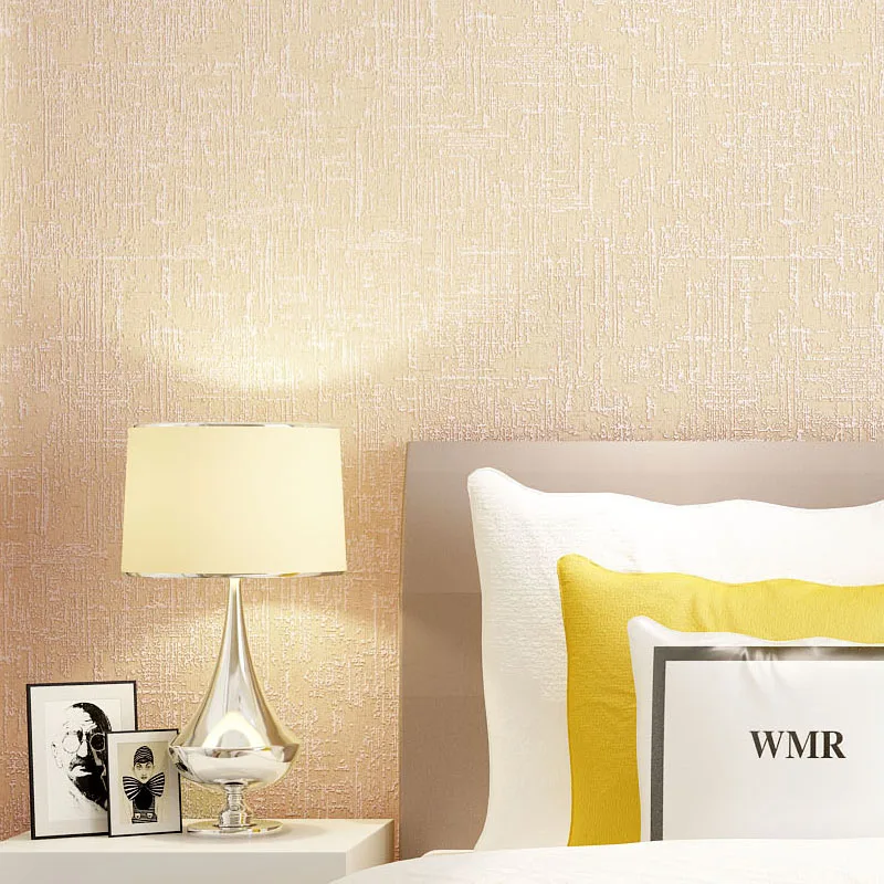 WELLYU Modern minimalist 3D wall paper pressure relief full plain wallpaper solid color living room TV background wall paper