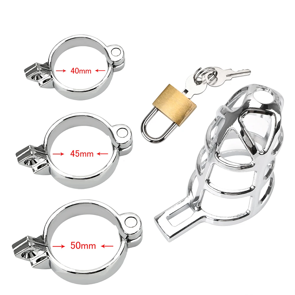 VATINE 40/45/50mm Male Chastity Device Penis Cock Lock Lockable Sex Toys for Men Chastity Belt Metal Cock Cage Adult Games