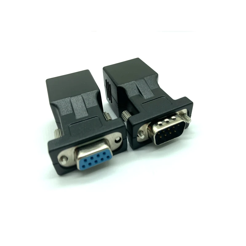 COM Port to LAN Ethernet Port Converter DB9 RS232 male Female to RJ45 Female Adapter 1pcs Requires no external power