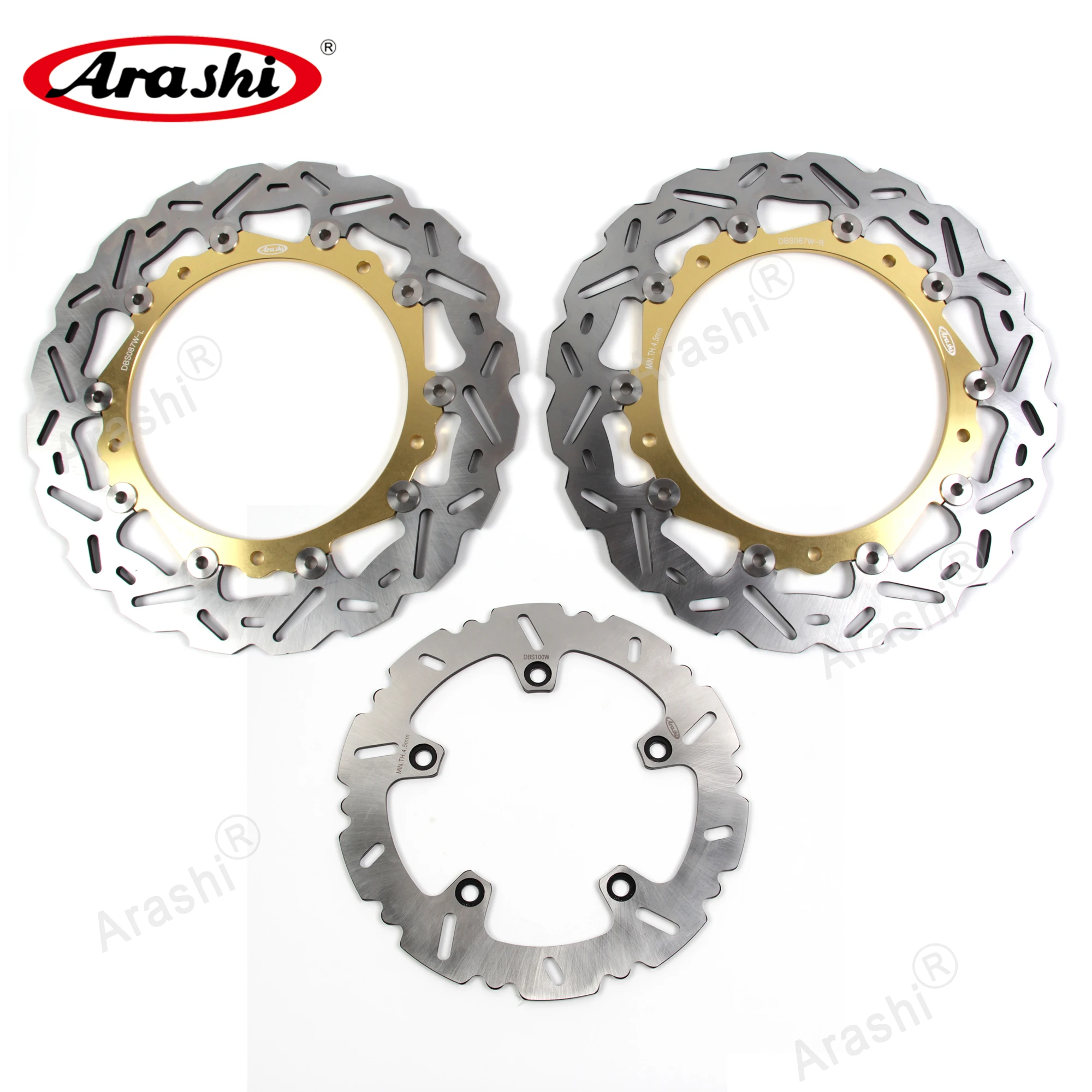 Arashi 1 Set For BMW F800S 2006-2010 CNC Full Floating Rotor Front Rear Brake Disc F 800 S F800 2006 2007 2008 2009 2010