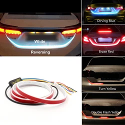 Niscarda 4 Mode 120cm Car Rear LED Trunk Additional Stop Light Strip Auto Turn Signal Flexible Tailgate Luggage Warnning Lamp