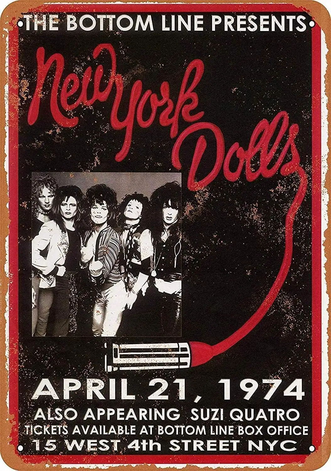 

Новый Алюминиевый металлический знак, куклы Нью-Йорк на нижней линии 8x12 дюймов