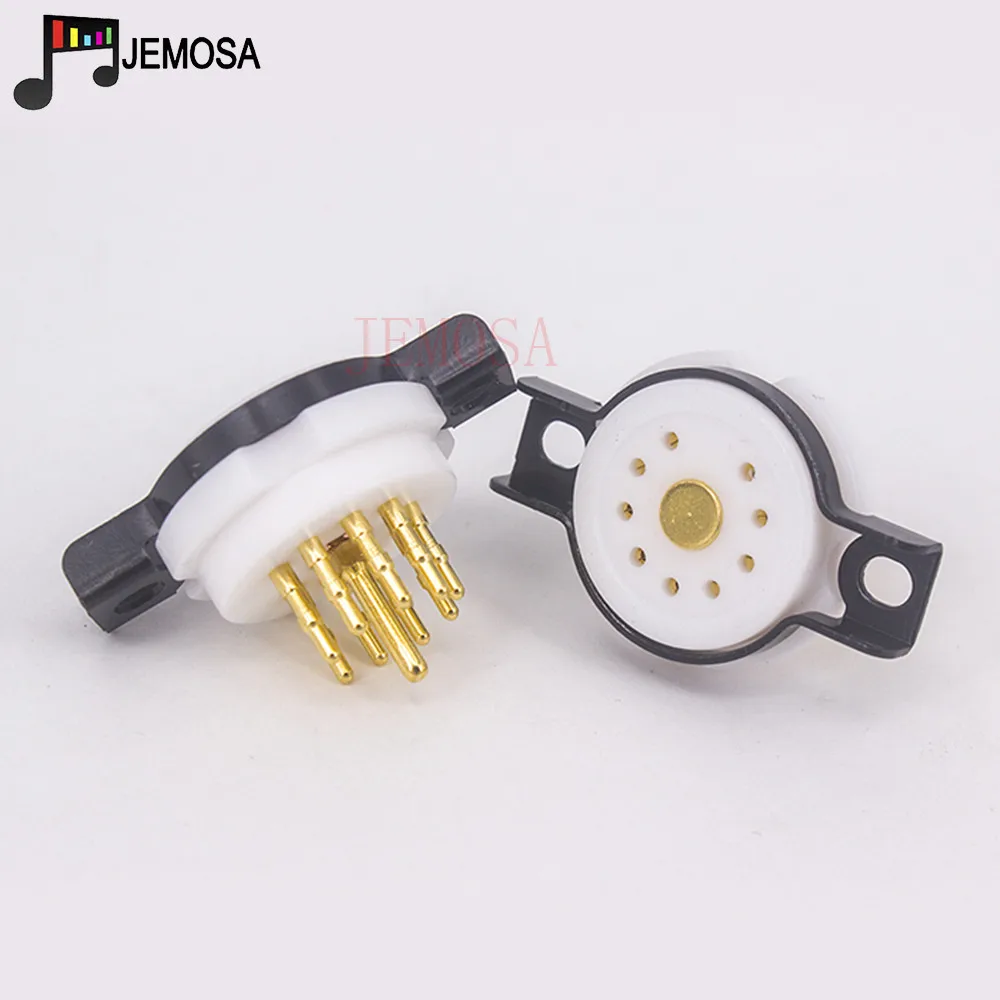 EIZZ Teflon małe 9 pinów gniazdo pozłacane dla 12AX7 ECC82 ECC83 6922 ECC88 lampa elektronowa HIFI Audio wzmacniacz lampy elektronowej