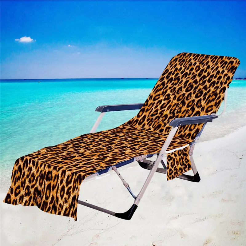 

75*210cm Microfiber Recliner Beach Chair Towel Covers for Swimming Pool Sunbathing Summer Holiday Lounge Chair Towel with Pocket