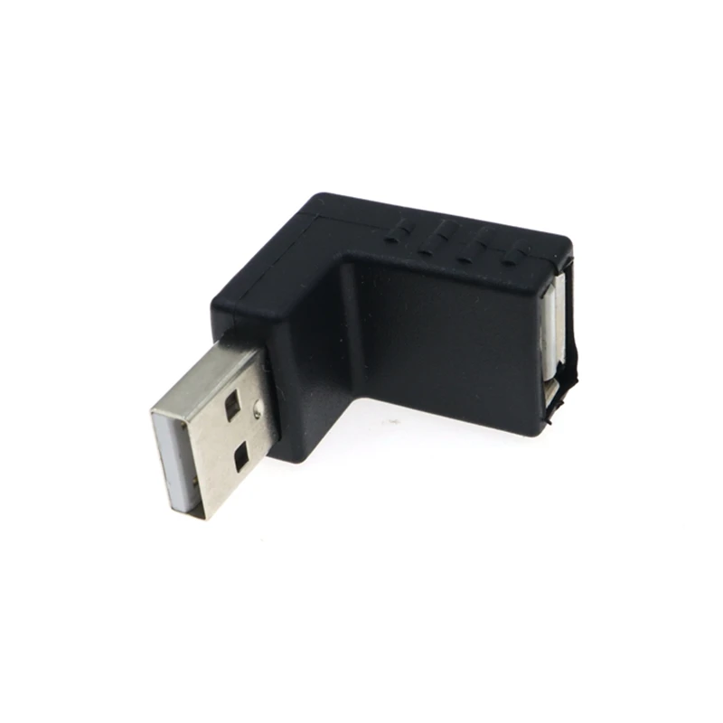 محول اتصال تمديد عالي السرعة يسار/يمين/أعلى/أسفل L Bend USB 2.0 A ذكر إلى أنثى للكمبيوتر المحمول U القرص