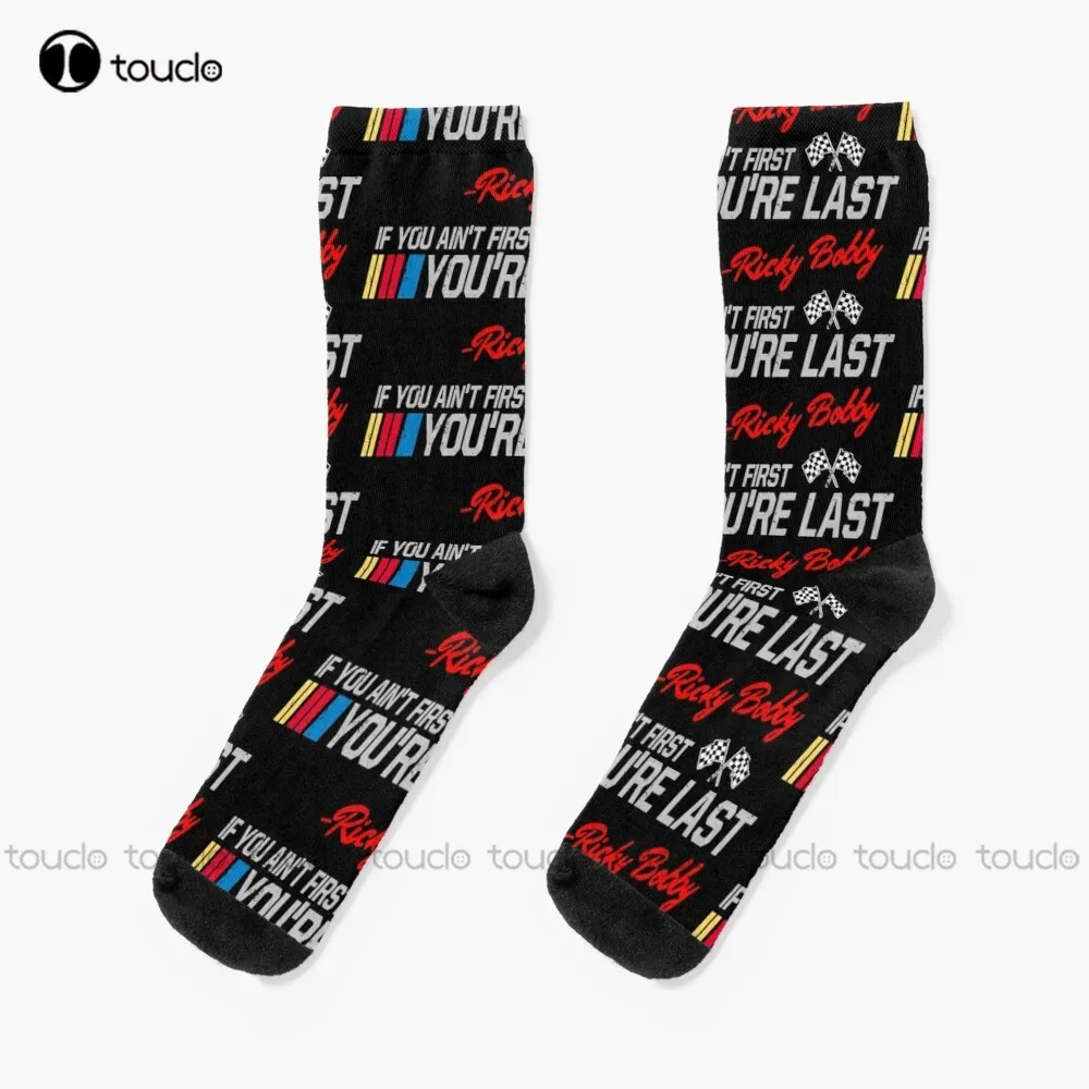 Vintage Ricky Bobby - If You Ain'T First You'Re Last - Superior Graphics Socks Men'S Novelty Socks Christmas New Year Gift