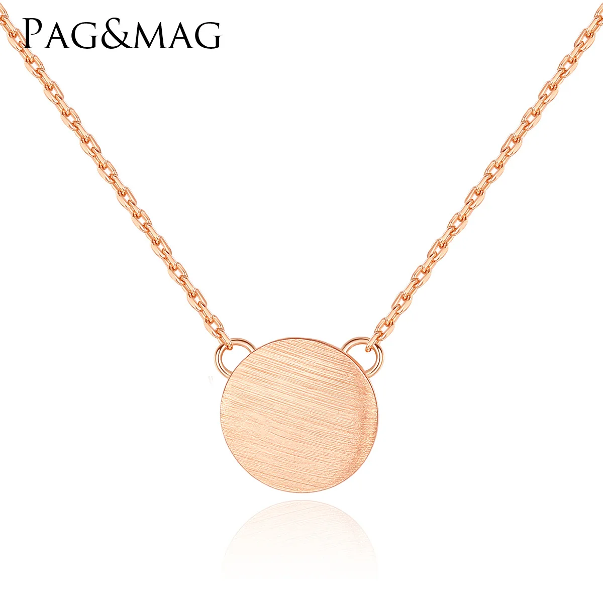 PAG & MAG new fashion simple round S925 Necklace drawstring clavicle chain