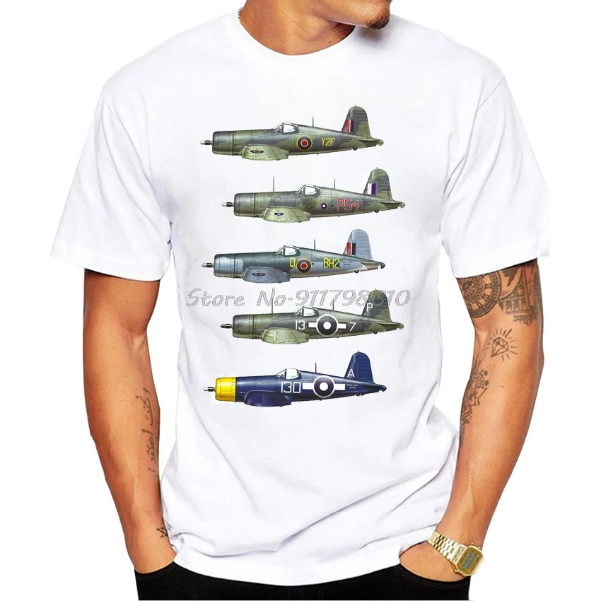 Grumman F6F Hellcat World War II Fighter Aircraft Classic T-Shirt Fashion Men Short Sleeve Summer Casual Tops Hip Hop Boy Tees