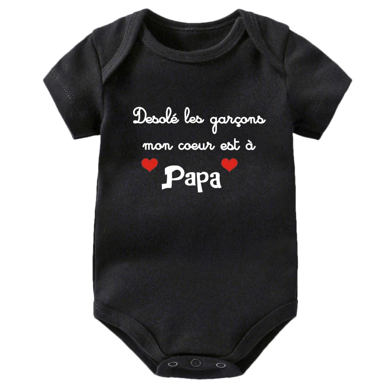 Sorry Girls Boys My Heart Is Mom or Dad Newborn Baby Bodysuits Clothes Funny Cotton Toddler Infant Jumpsuit Rompers Ropa Outfits