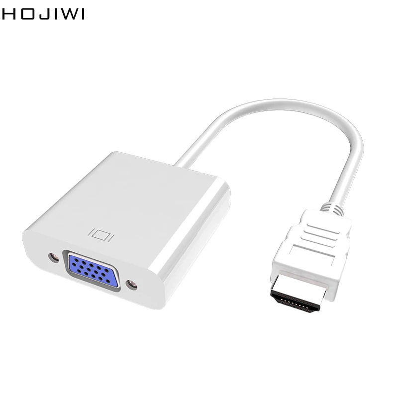 

HOJIWI HDMI-compatible to VGA Adapter Digital to Analog Converter Cable For PS4 Xbox PC Laptop TV Box to Projector HDTV AD09