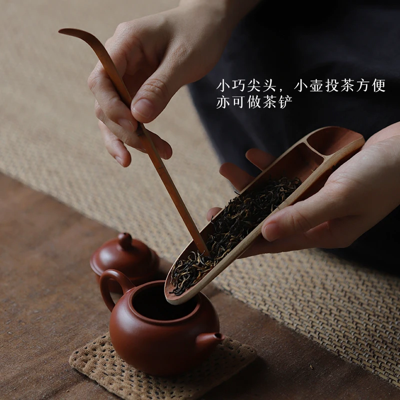 ★of the old bamboo coal dual-use small tea was ChaZhen ChaBo three-piece tea holder tea six gentleman tea accessories