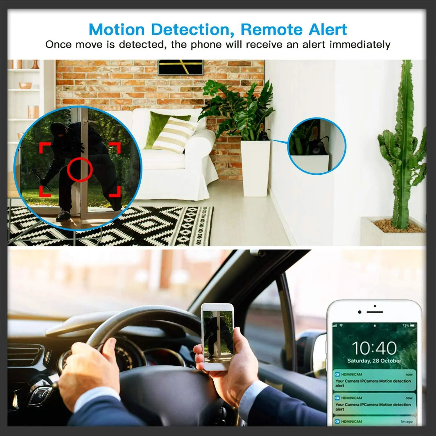 미니 카메라 무선 홈 아파트 사무실 보모 캠 자동차 실내 실외 와이파이 보안 1080P 나이트 비전 모션 감지 라이브