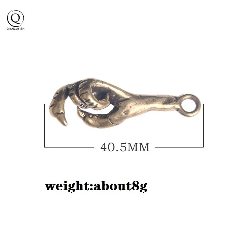 Brass Crafts Devil\'s Claw Key Chains Pendants Copper Keychains Bird Claws Charms Punk Fashion Car Key Holder Hanging Gifts