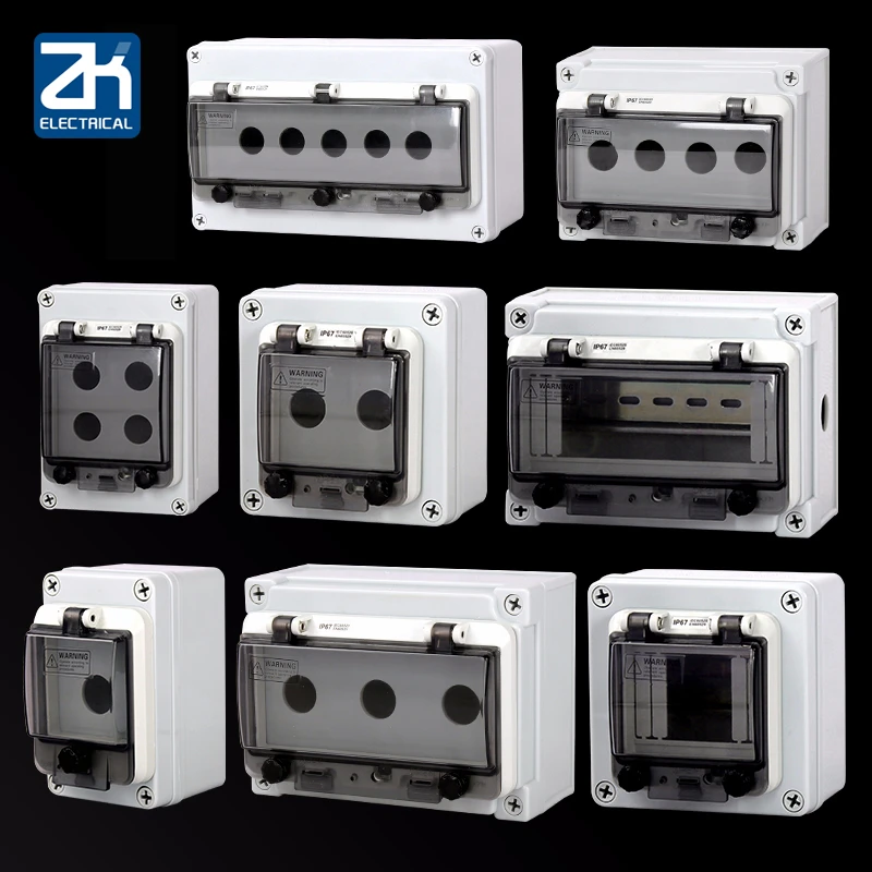Indoor and outdoor waterproof button switch control box plastic rainproof electric control box box electrical protection cover