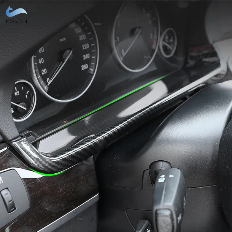 

Для BMW 5 серии F10 2011-2017 автомобильные аксессуары карбоновая текстура рулевое колесо приборная панель дисплей декоративная рамка крышка отделка