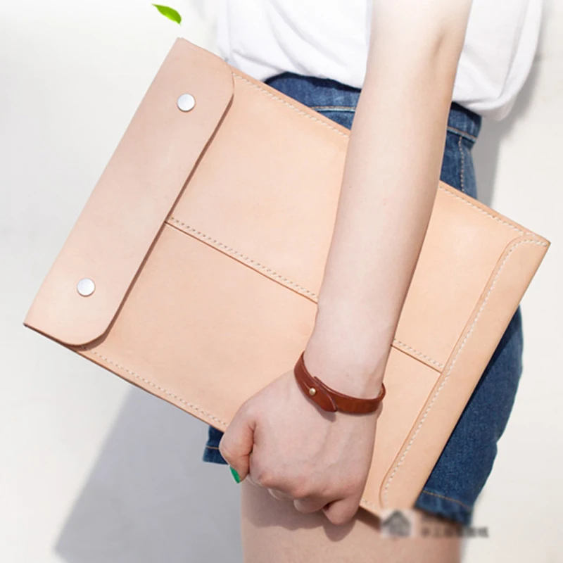 DIY 가죽 공예 봉투 모양 핸드백 500gsm 헤비 웨이트 크래프트 종이 패턴 템플릿 24x31x2cm, 빈 스텐실 템플릿